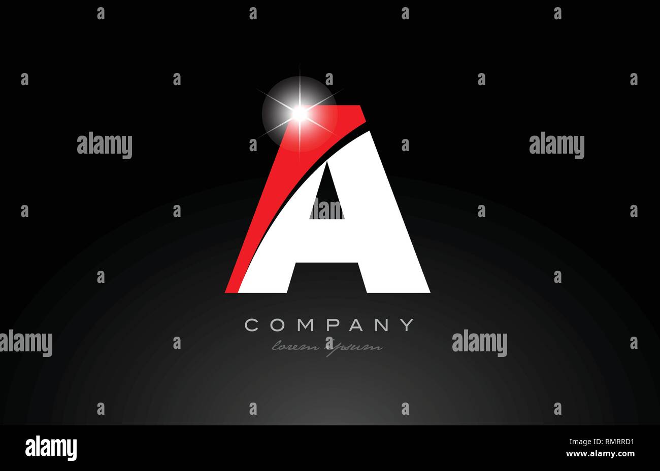 red white color alphabet letter a logo icon design suitable for a ...
