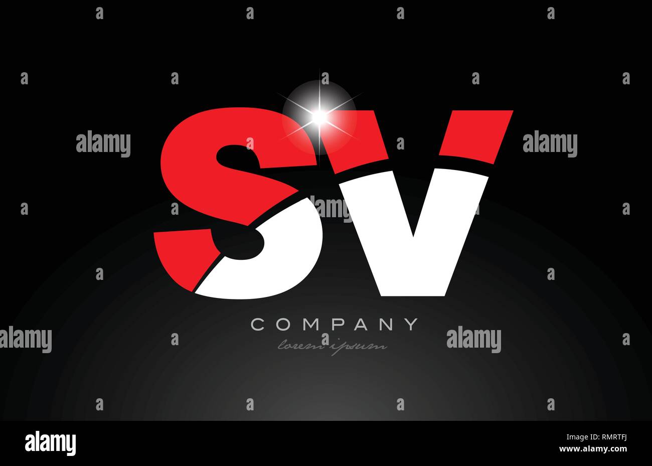 Red White Color Alphabet Letter Combination Sv S V Logo Icon Design Suitable For A Company Or Business Stock Vector Image Art Alamy