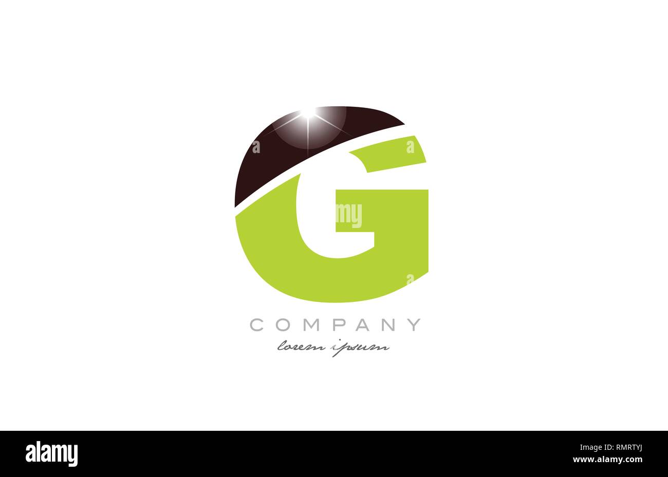 Letter G Alphabet Logo Icon Design With Green And Brown Color Suitable For A Company Or Business Stock Vector Image Art Alamy