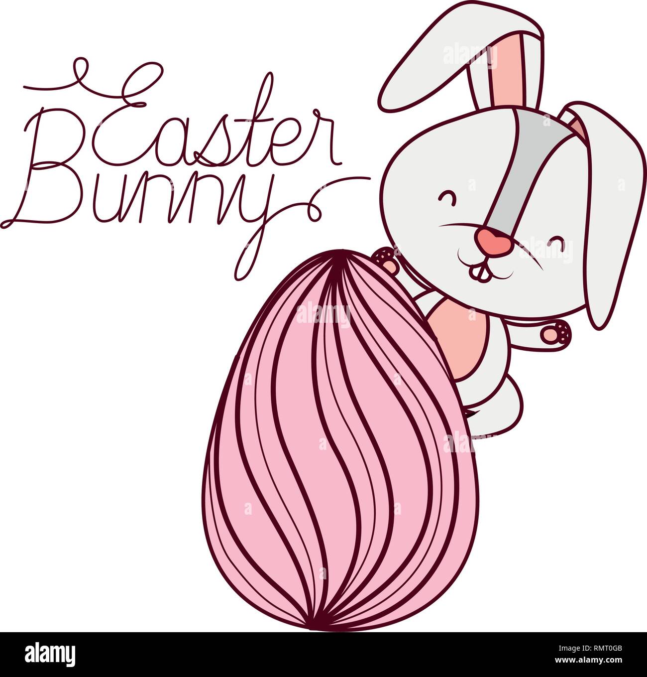 easter bunny label with egg isolated icon Stock Vector Image & Art - Alamy