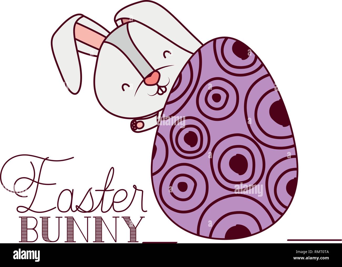 easter bunny label with egg isolated icon Stock Vector Image & Art - Alamy
