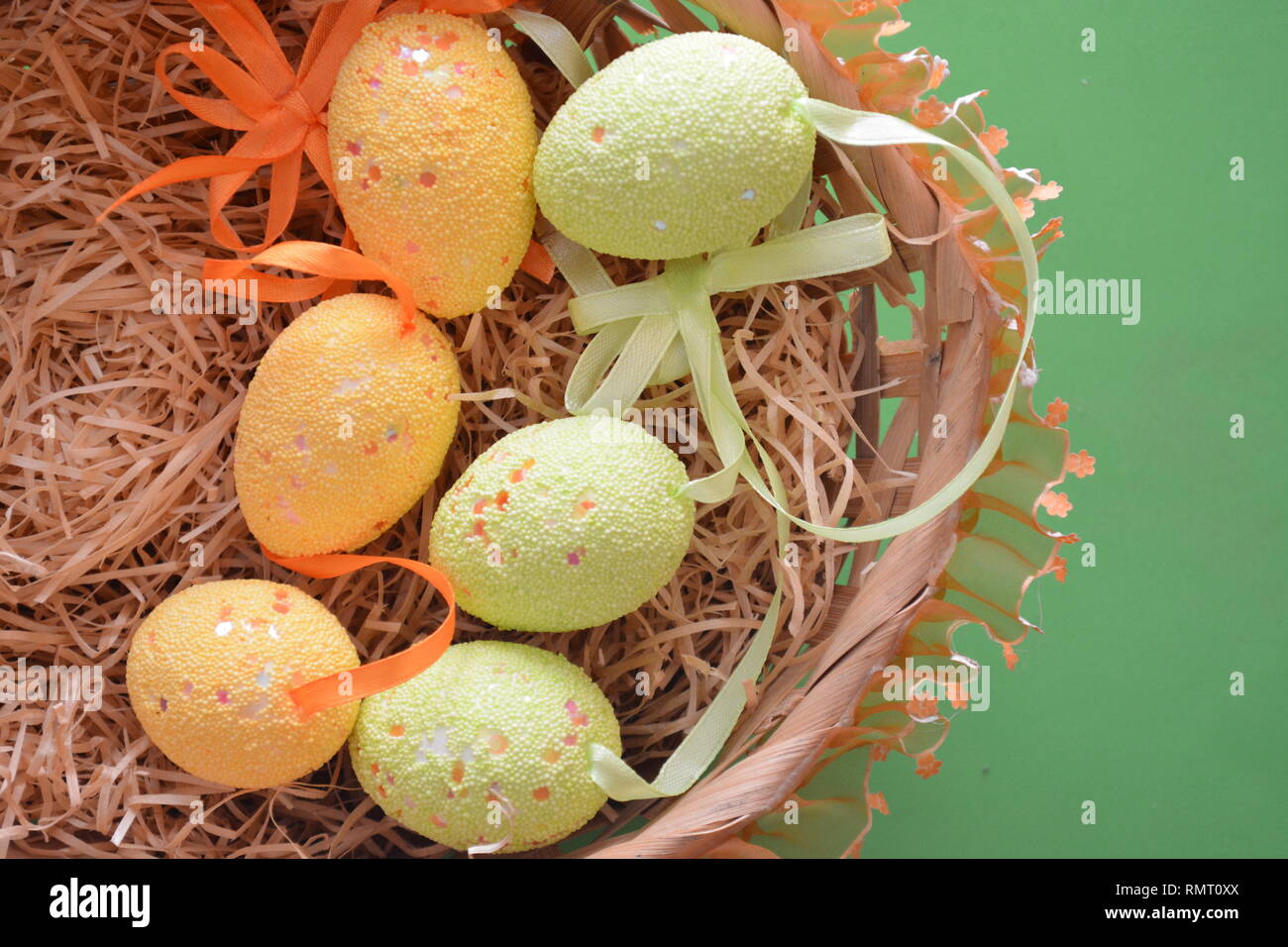 easter eggs colored decoration Stock Photo Alamy