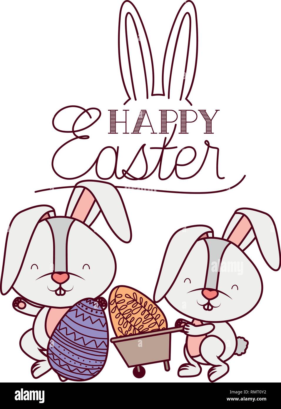 happy easter label with egg isolated icon Stock Vector Image & Art - Alamy