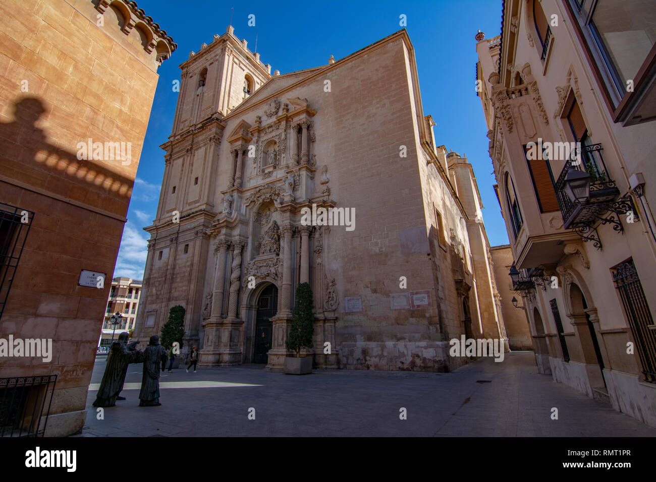 Elche Alicante Spain February 2017 View Of The Basilica Of Santa Maria In The Historic Center Of The City Of Elche Stock Photo Alamy