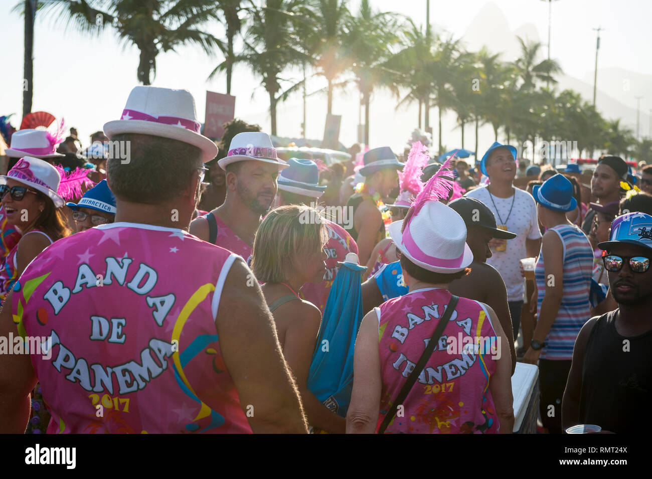 RIO DE JANEIRO - MARCH 15, 2017: Brazilian carnivalgoers in traditional ...