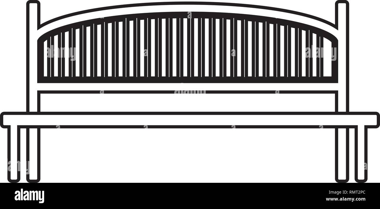 bench wooden furniture black and white Stock Vector Image & Art Alamy