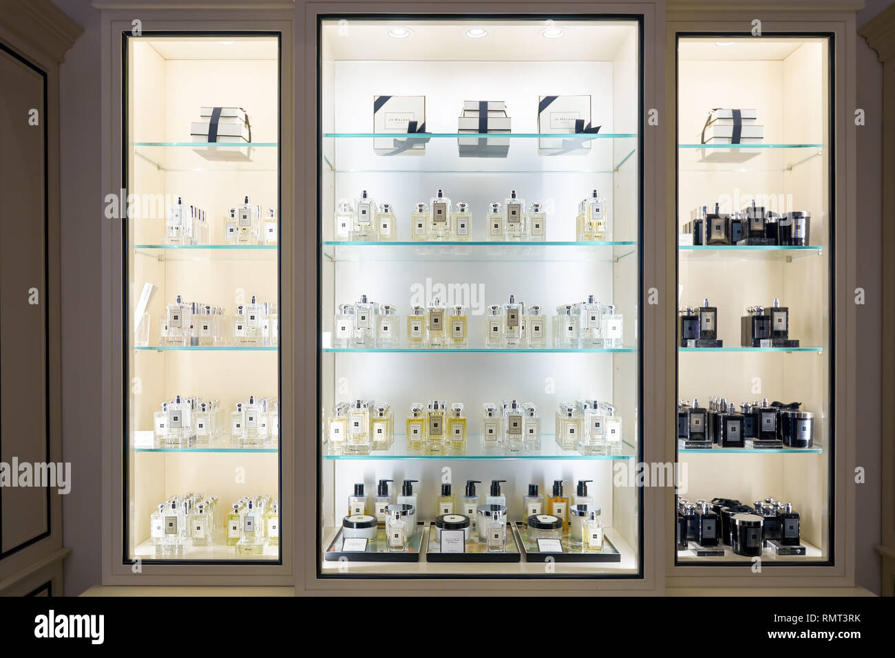 HONG KONG CIRCA JANUARY, 2016 inside of Jo Malone store in Hong Kong. Jo Malone London is