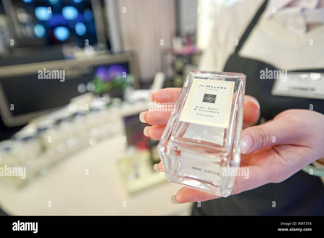 HONG KONG CIRCA JANUARY, 2016 inside of Jo Malone store in Hong Kong