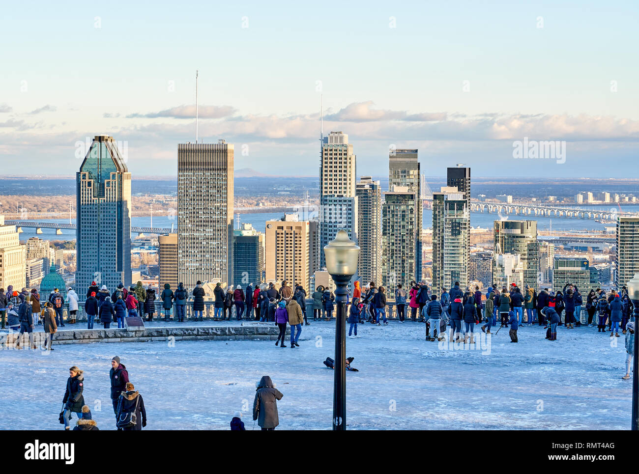 MONTREAL, CANADA JANUARY 1, 2019 Scenic view of downtown Montreal
