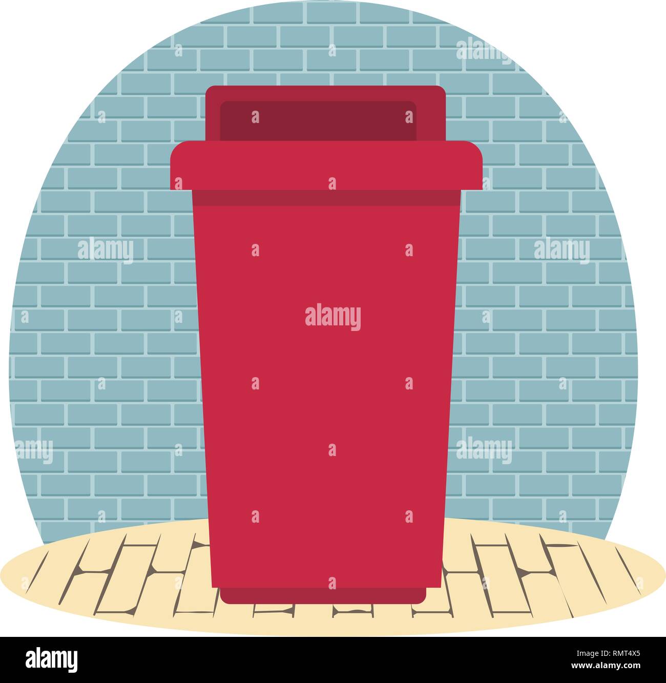 garbage can trash Stock Vector Image & Art Alamy