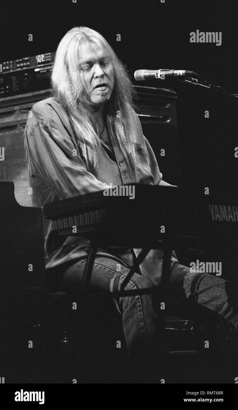 Gregg Allman is shown performing with the Allman Brothers Band