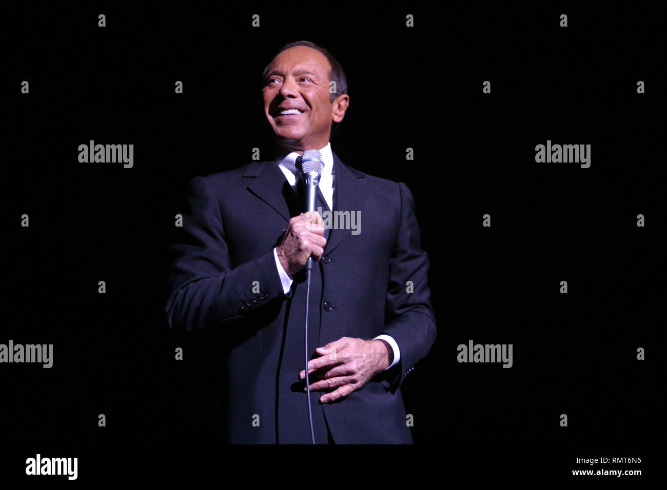 SInger Paul Anka is shown during a 'live' concert appearance. Stock Photo