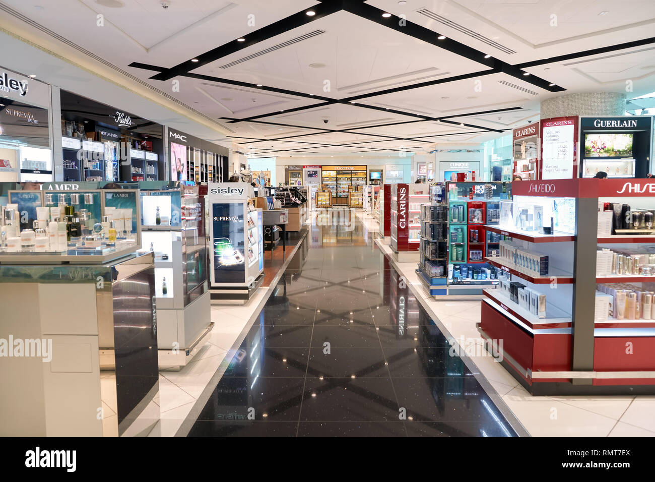 DUBAI, UAE MAY 13, 2016 inside of Dubai International Airport. Dubai