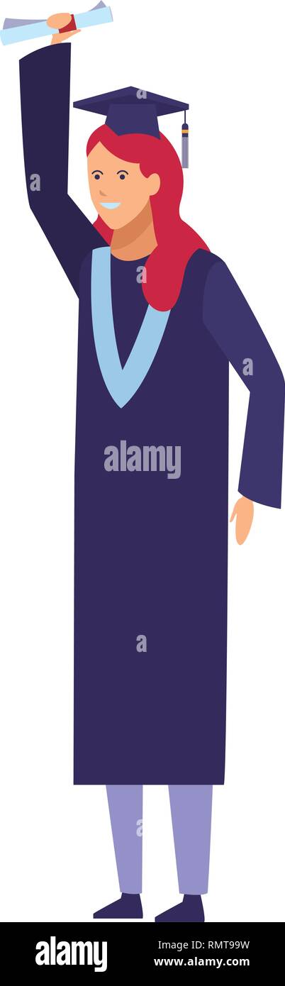 Student with graduation gown and hat Stock Vector Image & Art - Alamy