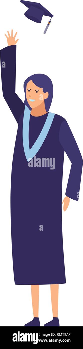 student woman in graduation Stock Vector Image & Art - Alamy