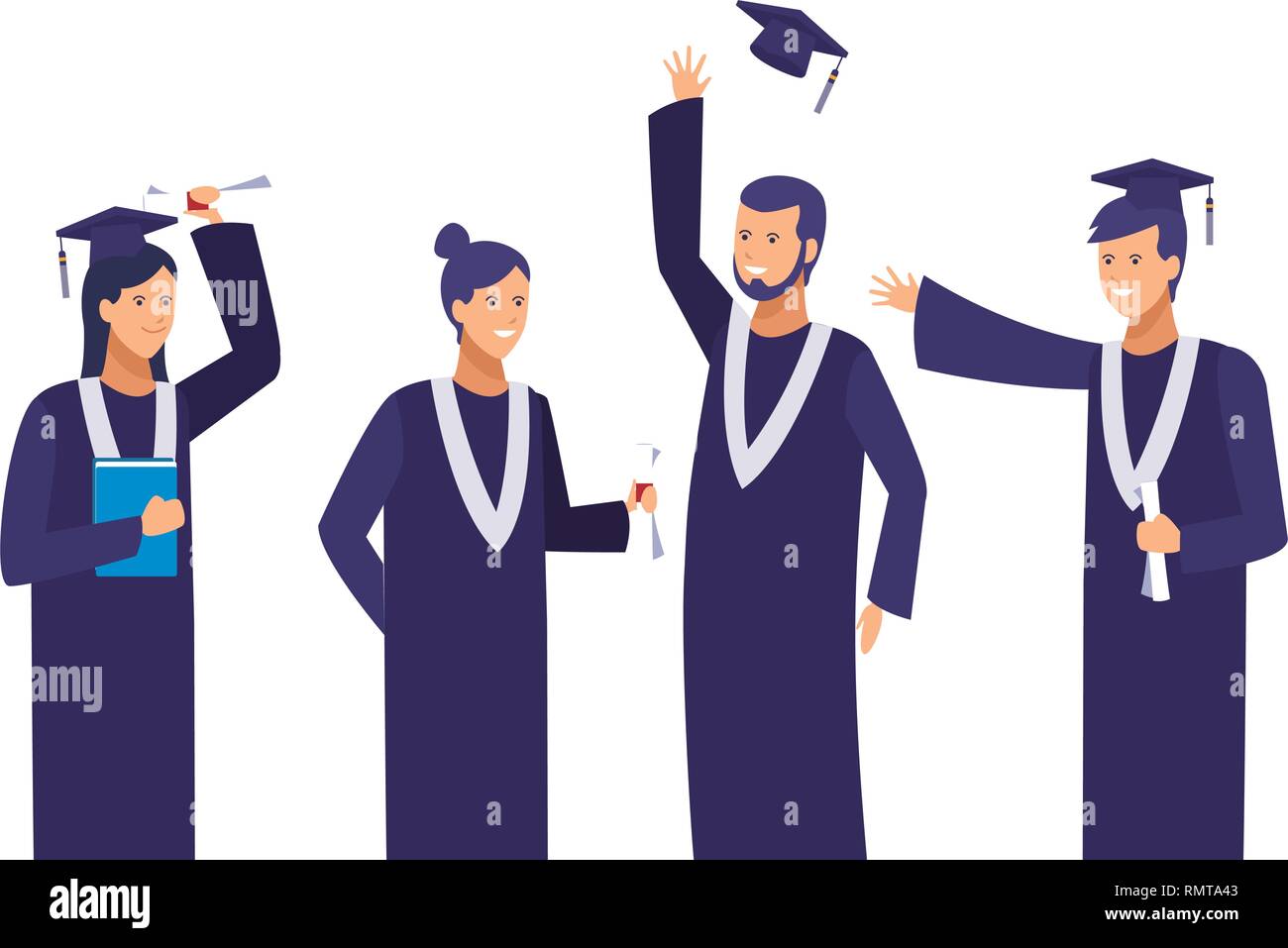 graduation ceremony people Stock Vector Image & Art - Alamy