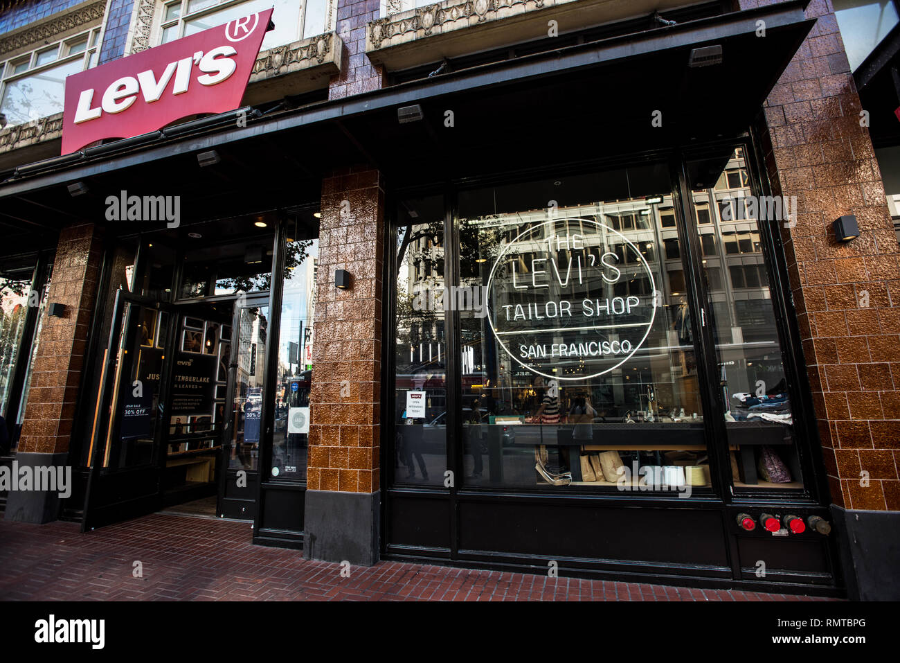 Levis tailor store. San Francisco Stock Photo - Alamy