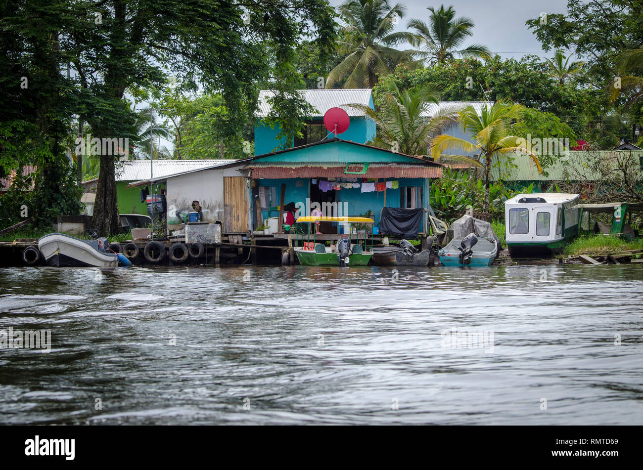 Pier in Tortuguero National Park in Costa Rica Stock Photo