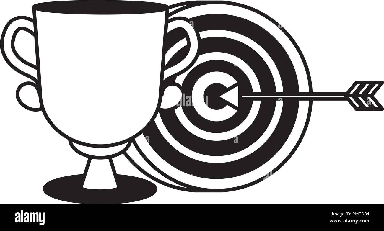 trophy and target arrow strategy Stock Vector Image & Art - Alamy