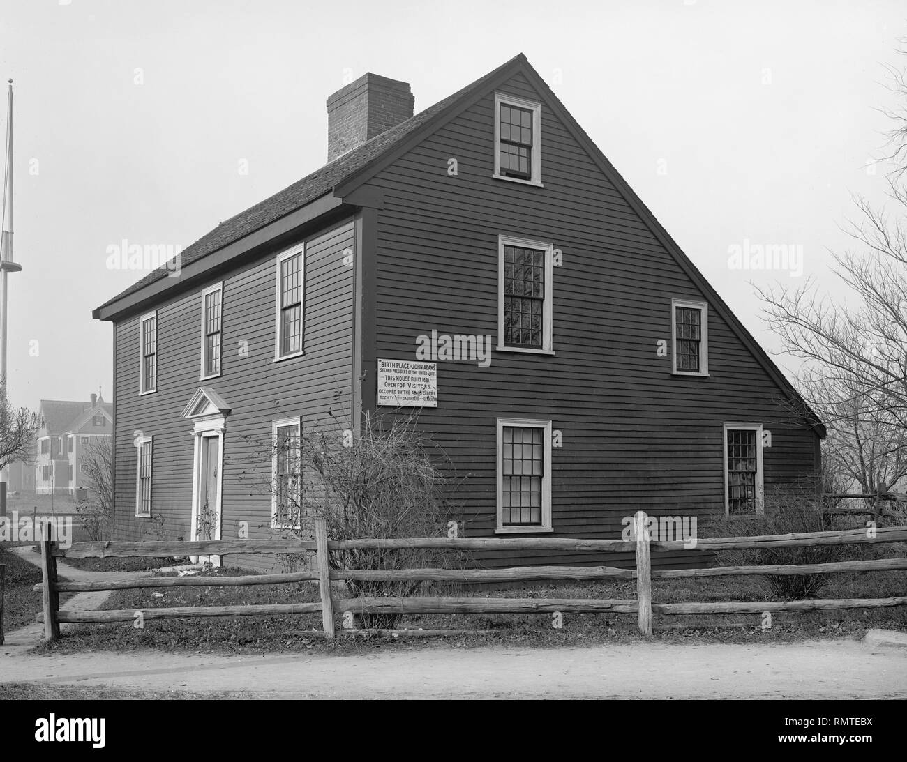 Birthplace of John Adams, Quincy, Massachusetts, USA, Detroit Publishing Company, 1904 Stock Photo