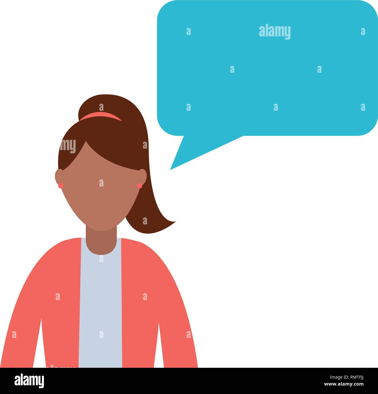 business woman speech bubble Stock Vector Image & Art - Alamy
