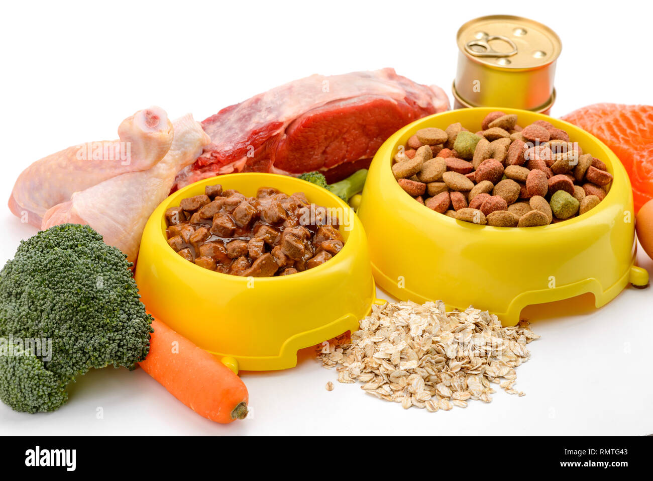 Wet and dry pet food Stock Photo Alamy