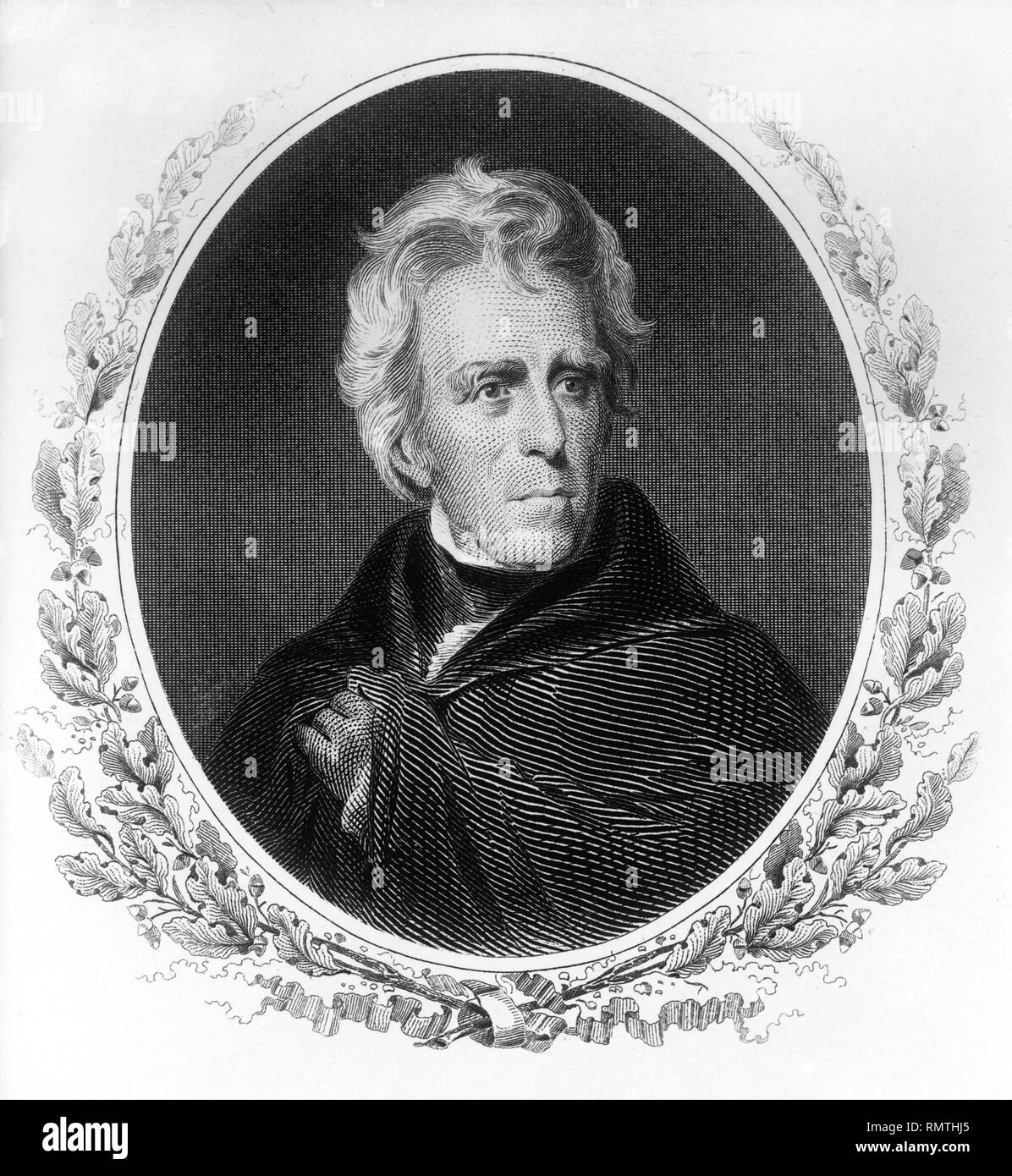 Andrew Jackson (1767-1845), Seventh President of the United States, Harris & Ewing, Engraving, 1910's Stock Photo