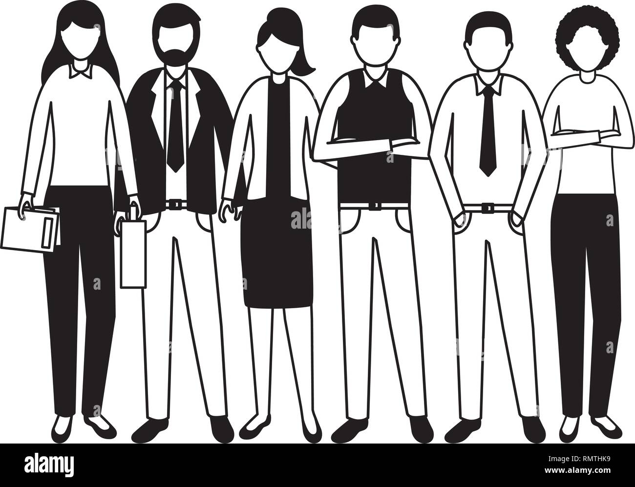 business people team Stock Vector Image & Art - Alamy
