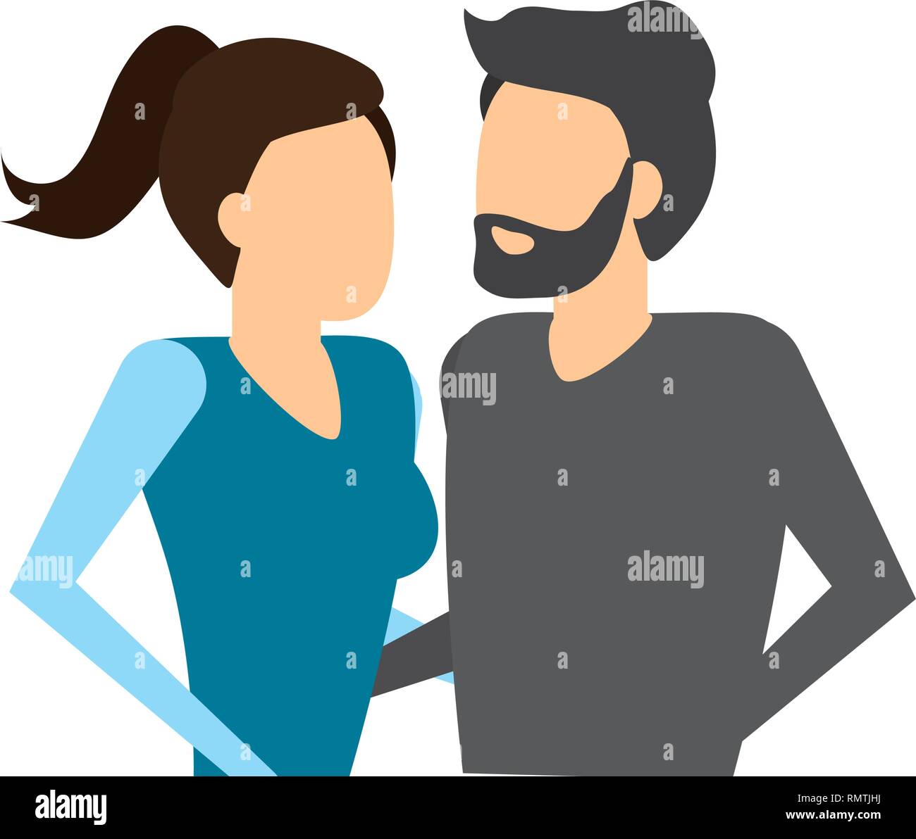 man and woman holding hands Stock Vector Image &amp; Art - Alamy