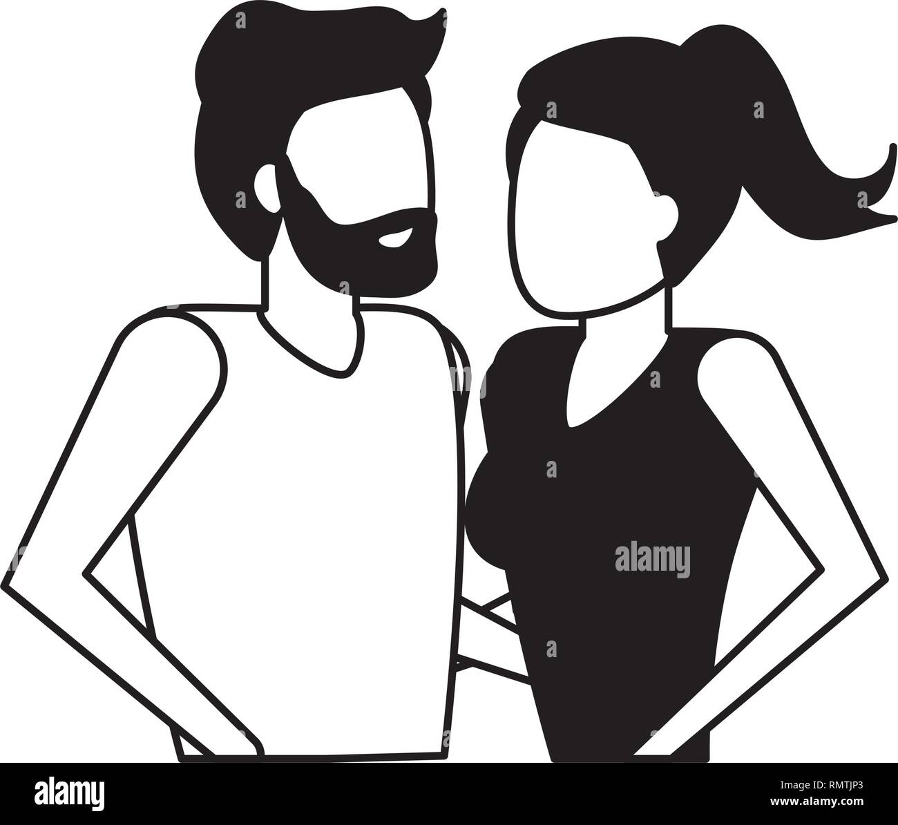 man and woman holding hands Stock Vector Image &amp; Art - Alamy