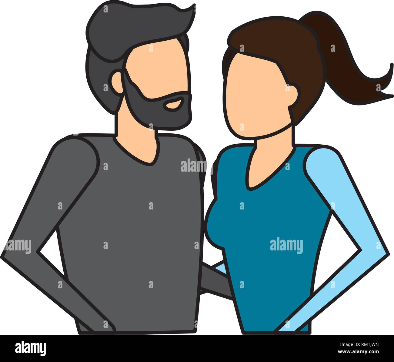 man and woman holding hands Stock Vector Image &amp; Art - Alamy
