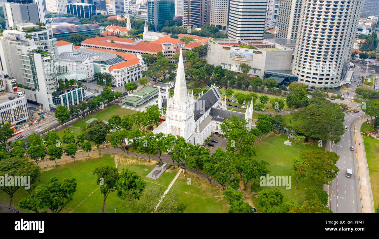 St Andrews Cathedral, Singapore Stock Photo