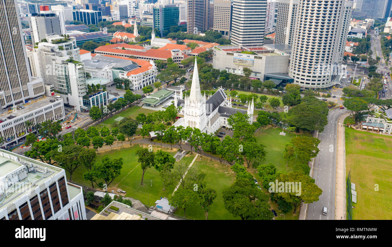 St Andrews Cathedral, Singapore Stock Photo
