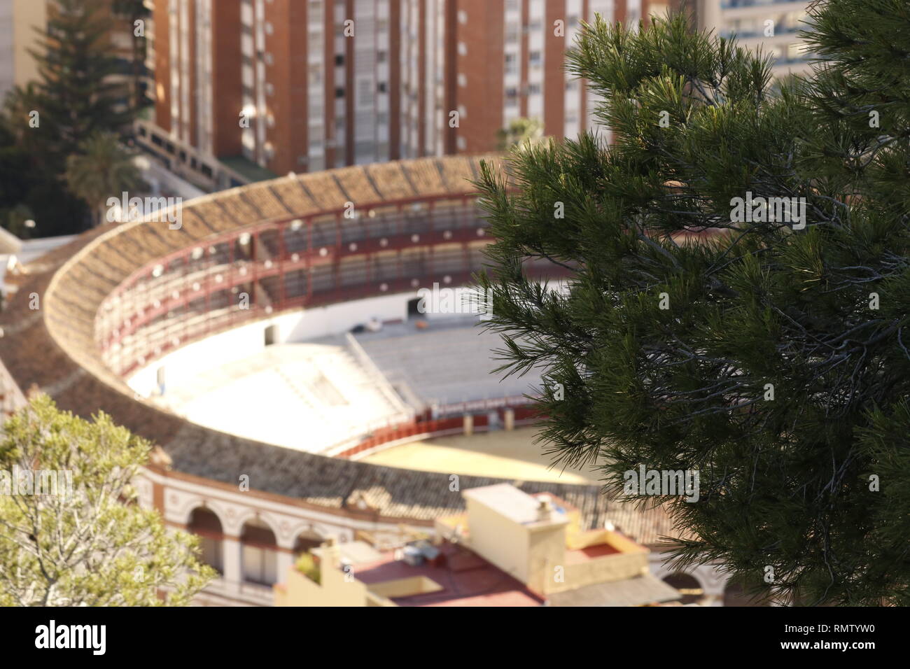 Plaza de Toros De La Malagueta, Stierkampfarena in Malaga, erbaut im Jahre 1874 von dem Architekten Joaquín Rucoba, Spain, Spanien Stock Photo