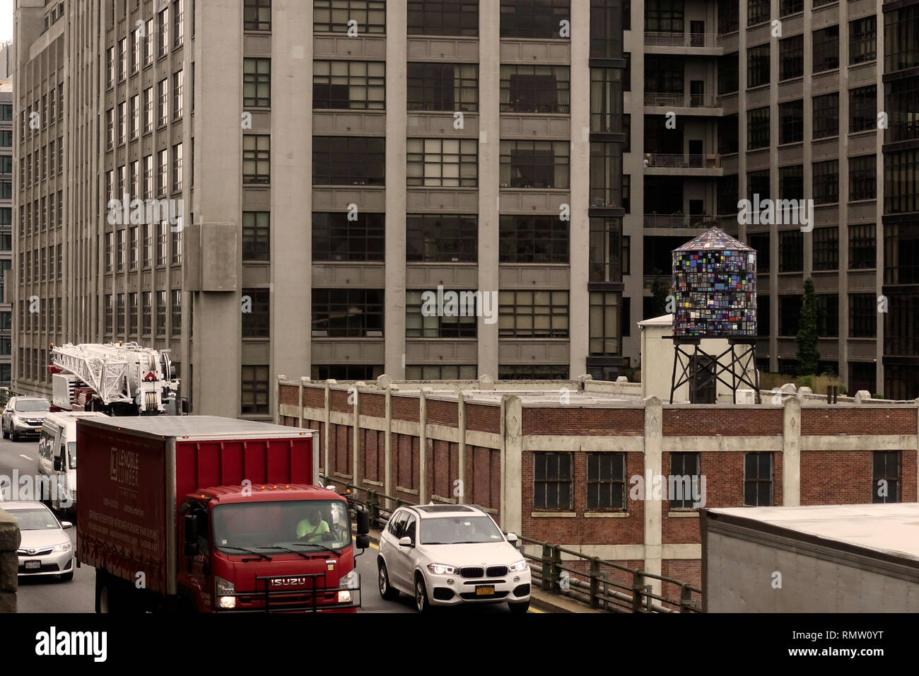 traffic on the BQE in Brooklyn NYC Stock Photo Alamy