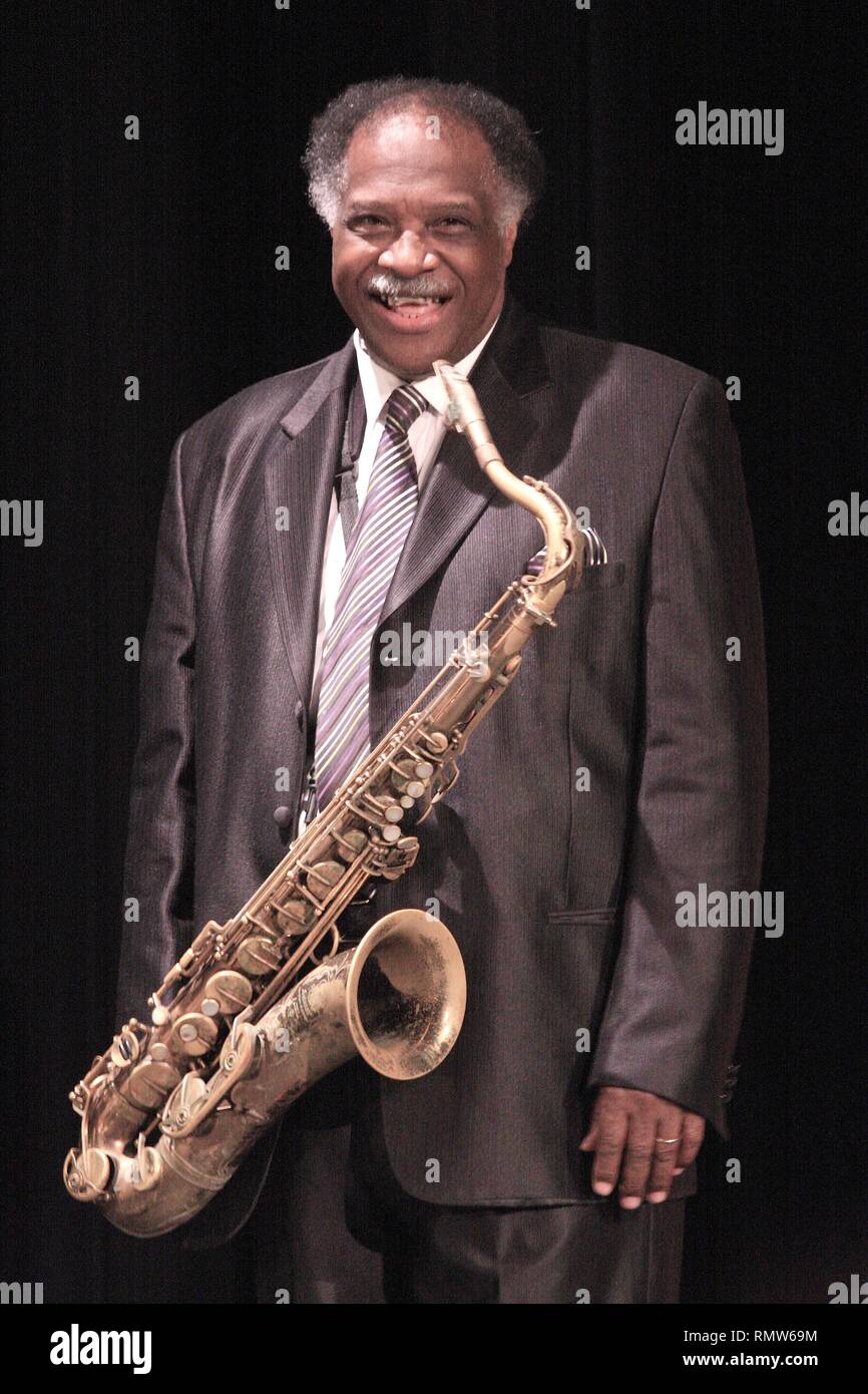 Jazz tenor saxophonist and record producer Houston Person is shown