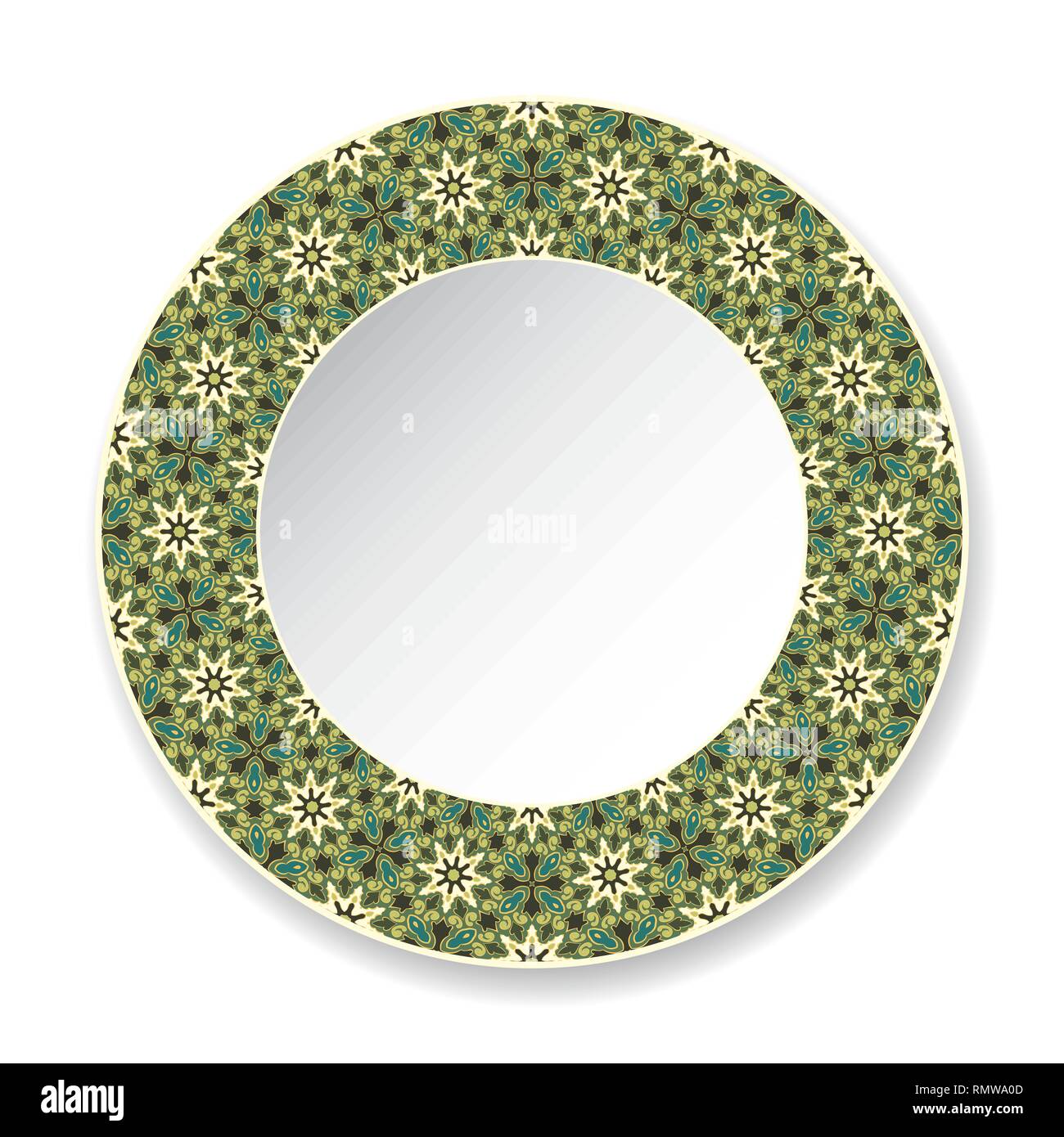 Designer Plate Round Shape In Check Graphics Stock Photo, Picture and  Royalty Free Image. Image 97215078.