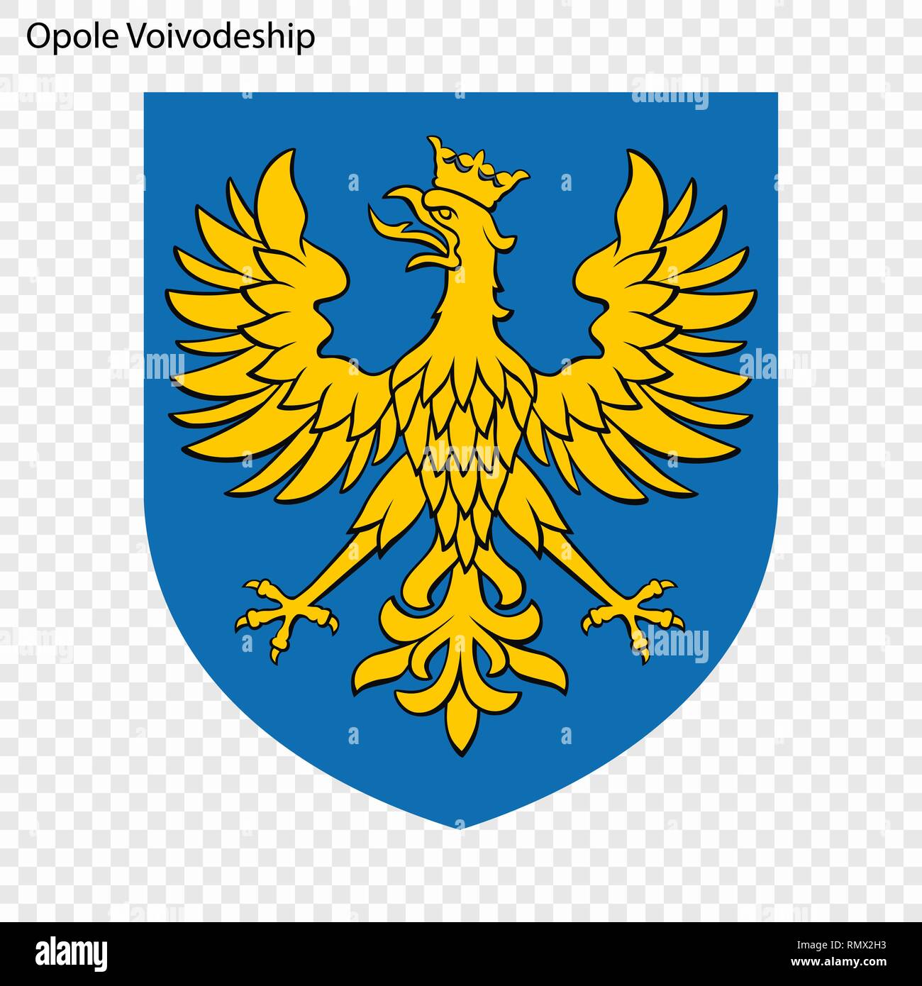Emblem of Opole Voivodeship, state of Poland. Vector illustration Stock Vector
