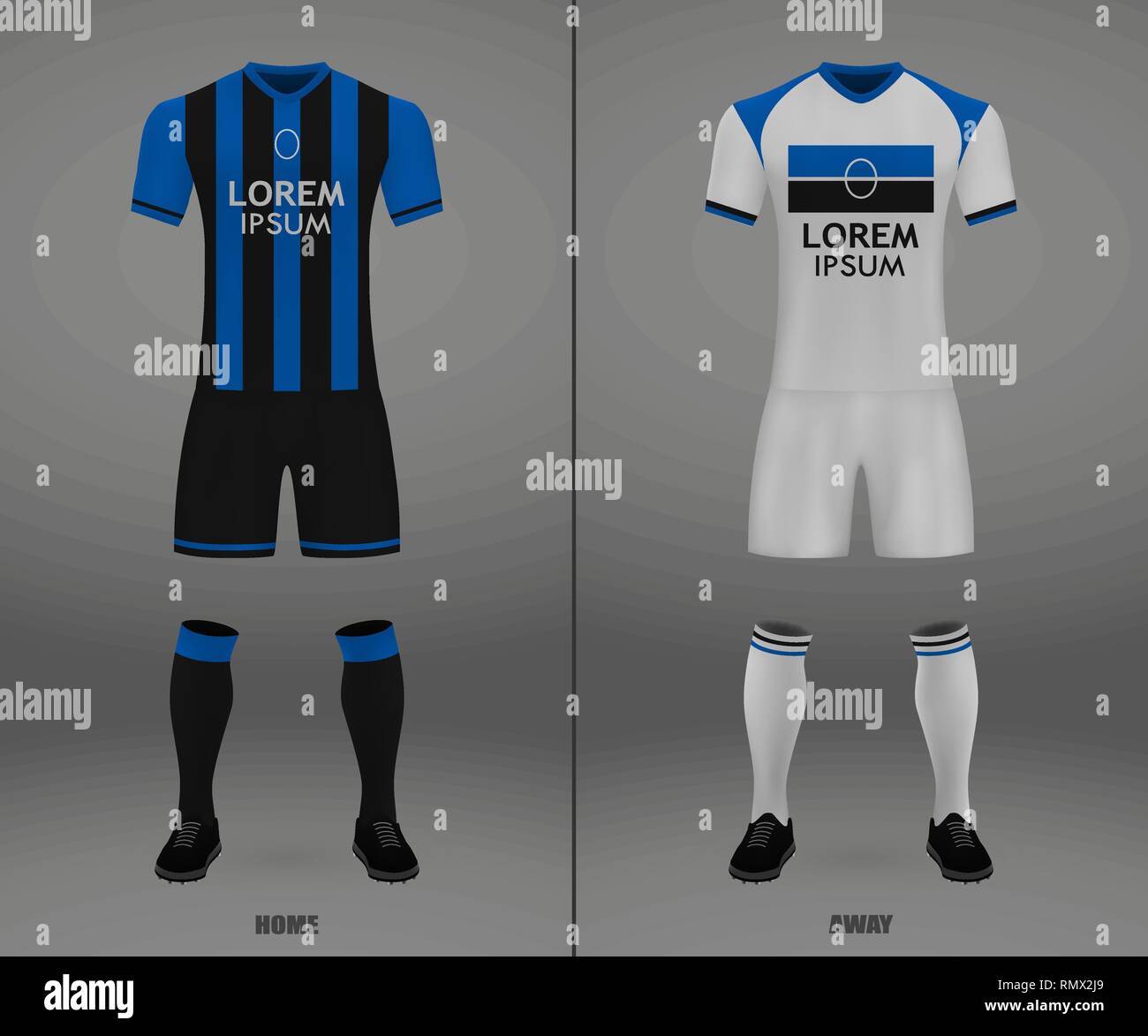 football kit Atalanta Bergamo 2018-19, shirt template for soccer jersey.  Vector illustration Stock Vector Image & Art - Alamy