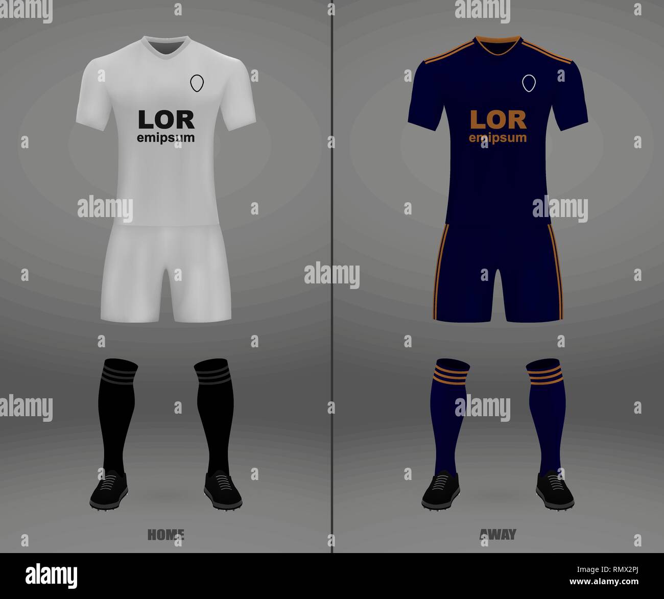 football kit Valencia 2018-19, shirt template for soccer jersey. Vector  illustration Stock Vector Image & Art - Alamy