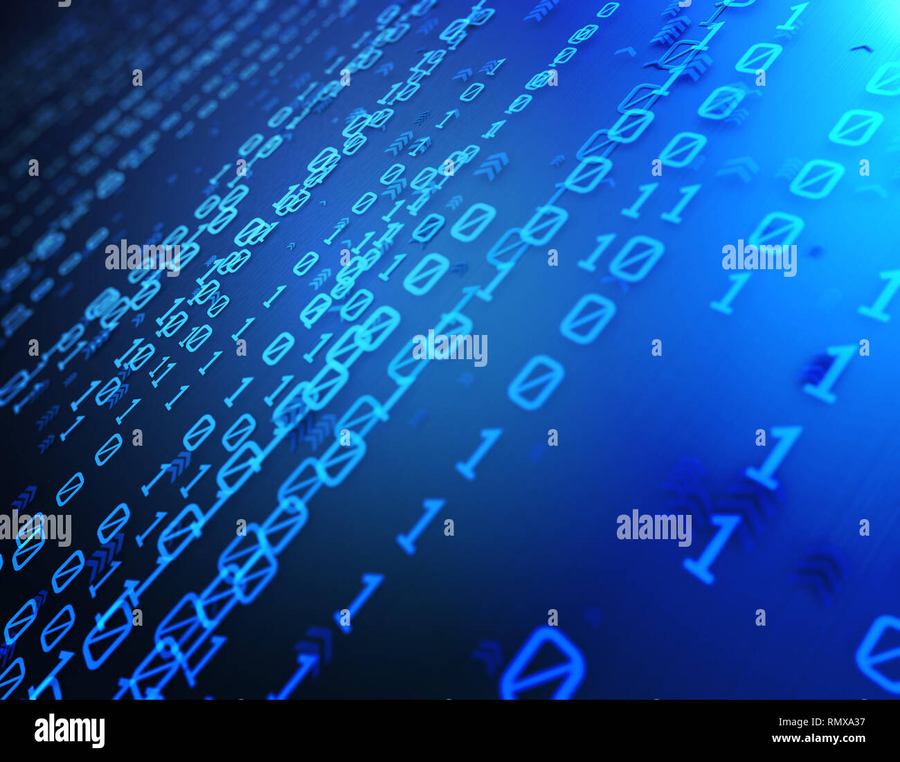 Network big data technology, data transmission and storage Stock Photo