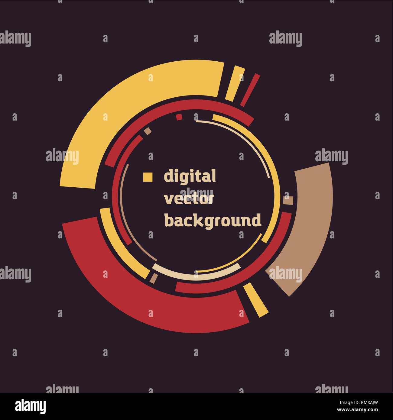 Abstract technology background with various technology elements Hi-tech communication concept background Stock Vector
