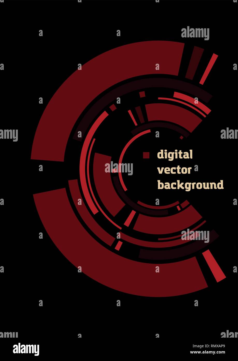 Abstract technology background with various technology elements Hi-tech ...