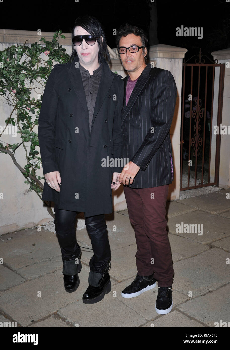 Marilyn Manson, David Lachapelle attends MIU MIU presents Lucrecia ...