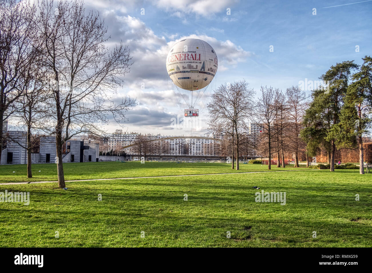 Balloon in Parc Andre Citroen - Paris, France Stock Photo