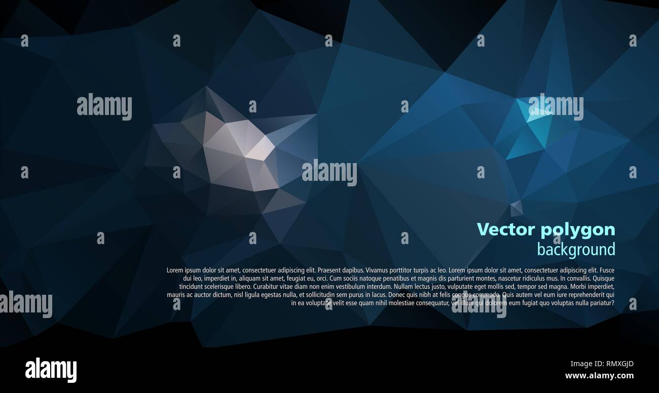 Polygon abstract vector background in blue and grey color Stock Vector ...