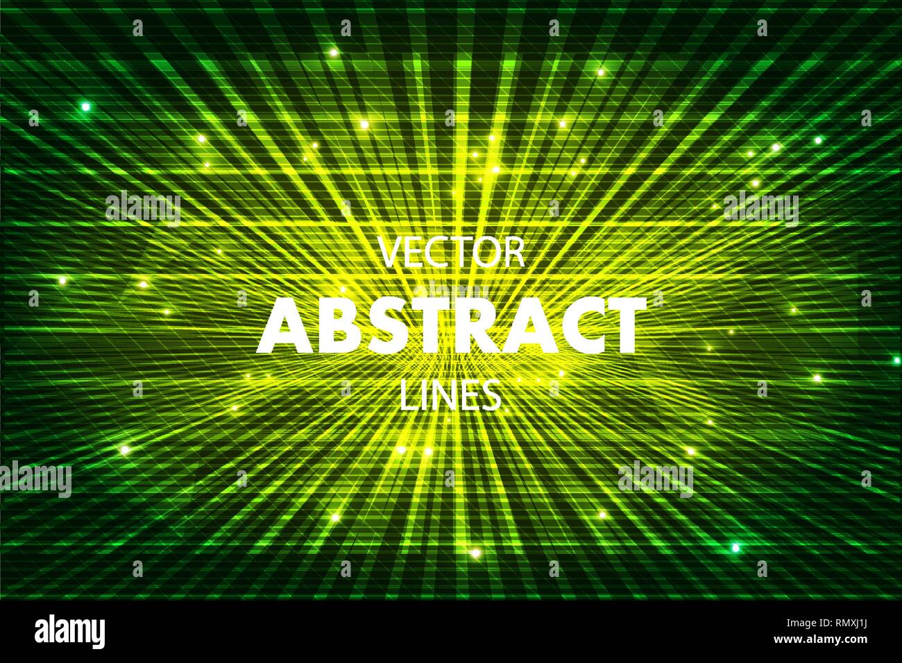 Vector abstract colorful background with lines in green color Stock ...