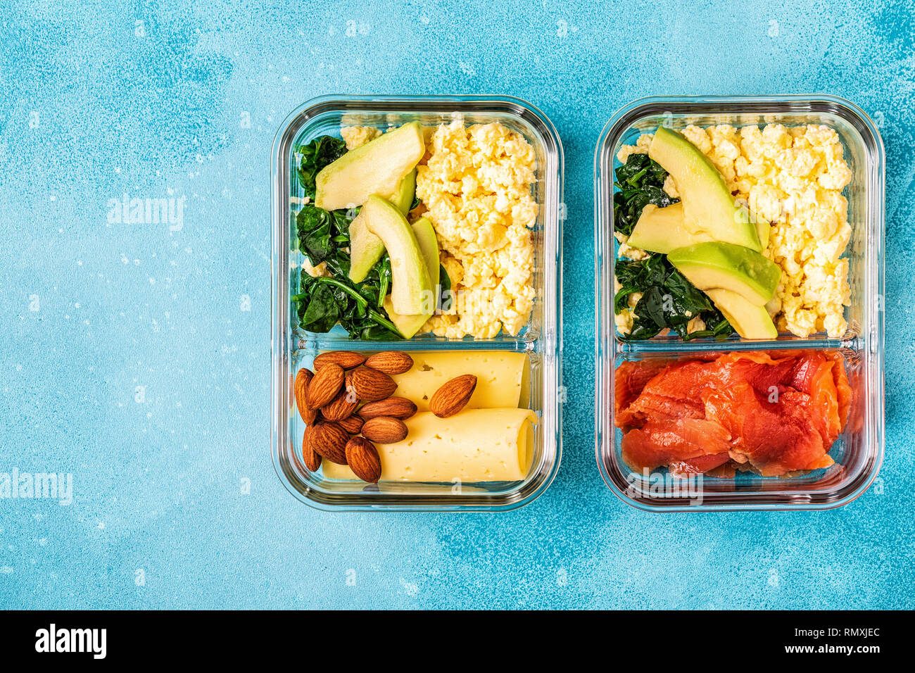 Healthy balanced lunch box, ketogenic diet lunch, home food for office ...