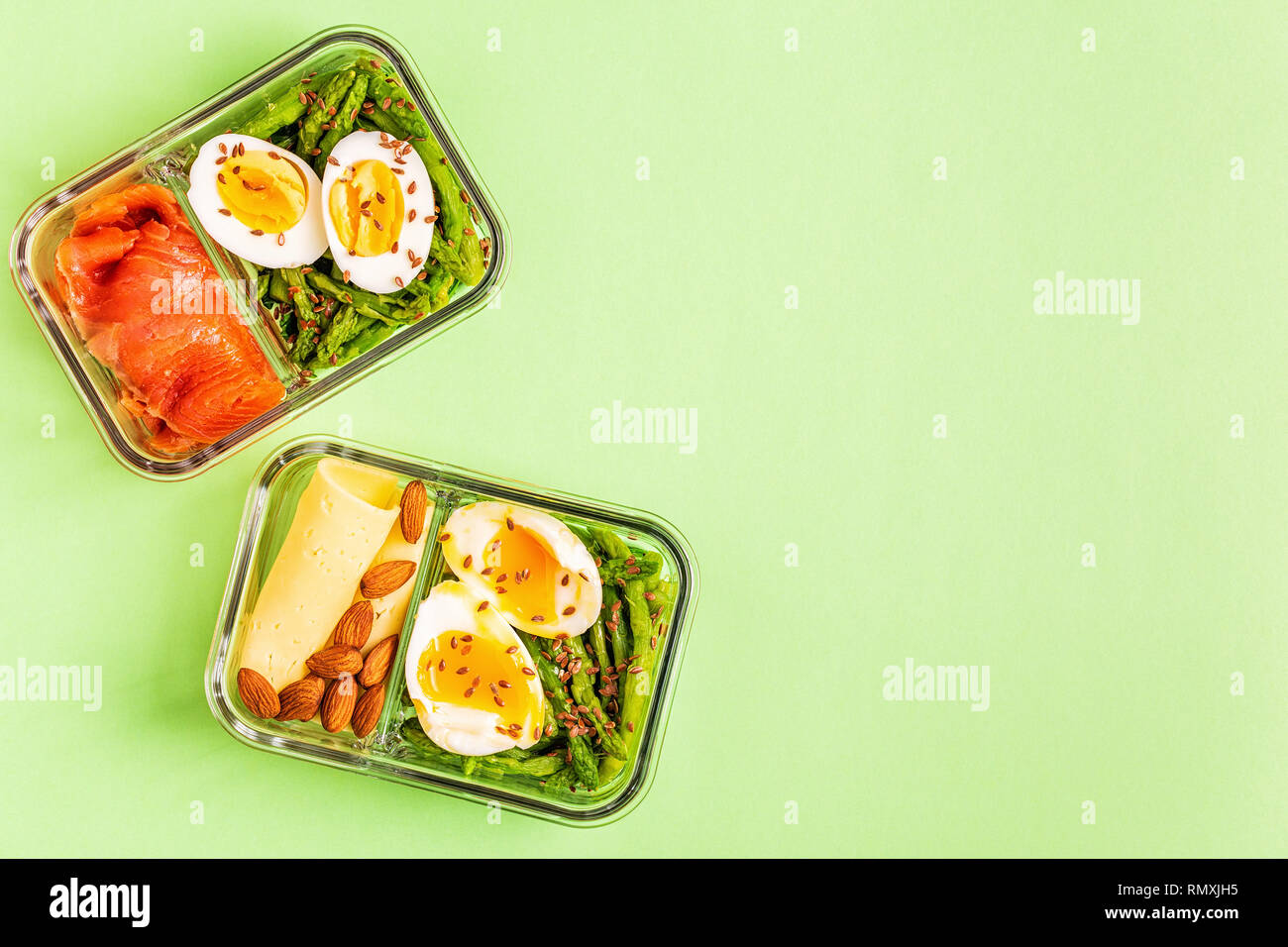 Healthy balanced lunch box, ketogenic diet lunch, home food for office ...