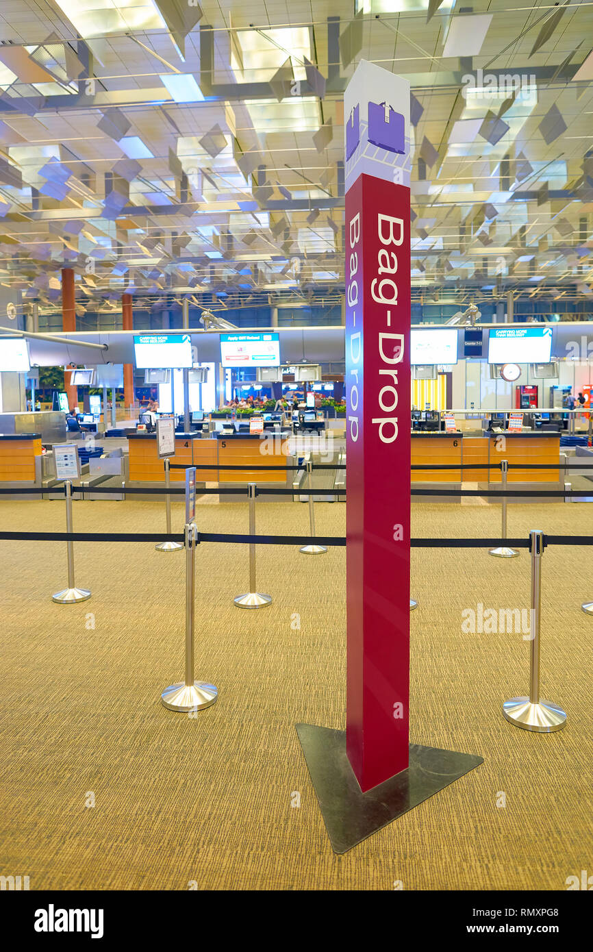SINGAPORE CIRCA AUGUST, 2016 inside of Changi Aiport. Changi Airport
